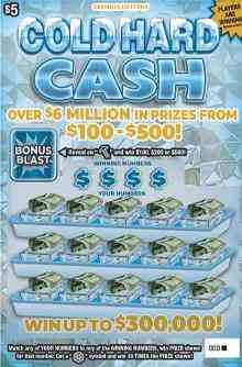 Cold Hard Cash scratchcard - game number #1882 - front