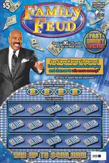 Family Feud scratchcard - game number #1758 - front