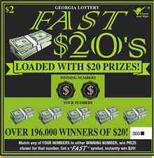 Fast $20'S scratchcard - game number #1772 - front