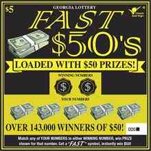 Fast $50'S scratchcard - game number #1773 - front