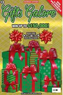 Gifts Galore scratchcard - game number #1747 - front