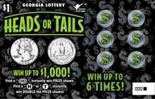Heads Or Tails scratchcard - game number #1542 - front