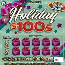 Holiday $100S scratchcard - game number #1914 - front
