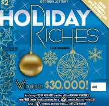 Holiday Riches scratchcard - game number #1746 - front
