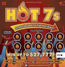 Hot 7S scratchcard - game number #1729 - front