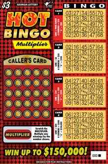 Hot Bingo Multiplier scratchcard - game number #1602 - front