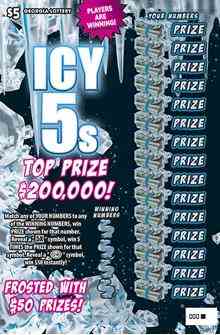 Icy 5S scratchcard - game number #1804 - front