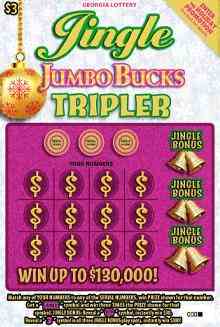 Jingle Jumbo Bucks Tripler scratchcard - game number #1862 - front