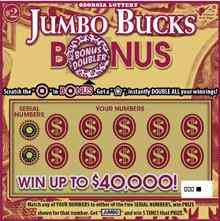 Jumbo Bucks Bonus scratchcard - game number #1606 - front