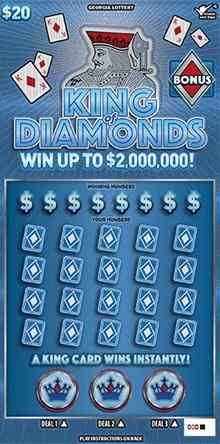 King Of Diamonds scratchcard - game number #1745 - front