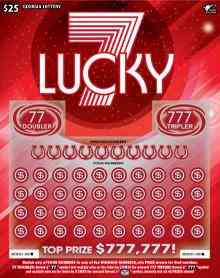 Lucky 7 scratchcard - game number #1687 - front
