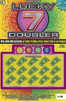 Lucky 7 Doubler scratchcard - game number #1848 - front