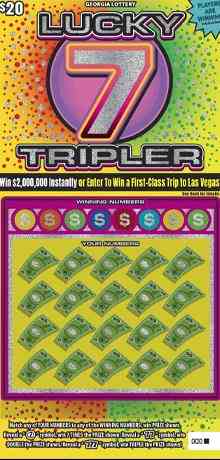 Lucky 7 Tripler scratchcard - game number #1850 - front