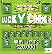 Lucky Corners scratchcard - game number #1721 - front