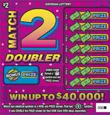 Match 2 Doubler scratchcard - game number #1873 - front