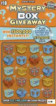 Mystery Box Giveaway scratchcard - game number #1900 - front