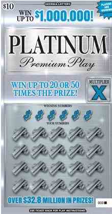 Platinum Premium Play scratchcard - game number #1871 - front