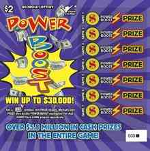 Power Boost scratchcard - game number #1742 - front