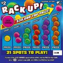 Rack Up! scratchcard - game number #1641 - front