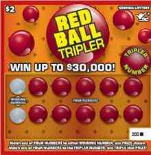Red Ball Tripler scratchcard - game number #1673 - front