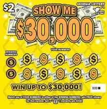 Show Me $30,000 scratchcard - game number #1562 - front