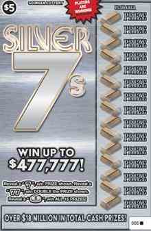 Silver 7S scratchcard - game number #1815 - front