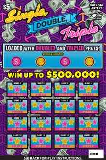 Single, Double, Triple scratchcard - game number #1690 - front