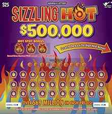 Sizzling Hot $500,000 scratchcard - game number #1741 - front
