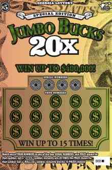 Special Edition Jumbo Bucks 2 scratchcard - game number #1545 - front