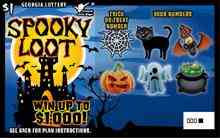 Spooky Loot scratchcard - game number #1672 - front