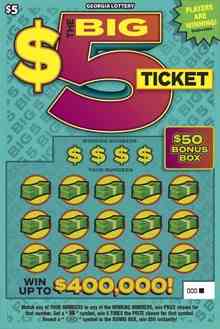 The Big $5 Ticket scratchcard - game number #1866 - front