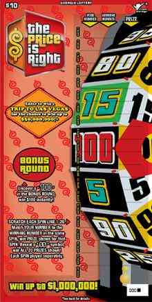 The Price Is Right scratchcard - game number #1686 - front