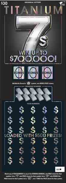 Titanium 7S scratchcard - game number #1761 - front