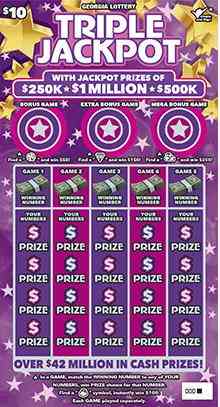 Triple Jackpot scratchcard - game number #1728 - front