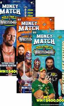 Wrestlemania Money Match scratchcard - game number #1735 - front