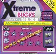 Xtreme Bucks scratchcard - game number #1828 - front