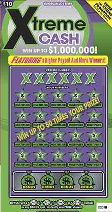 Xtreme Cash scratchcard - game number #1830 - front