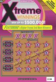 Xtreme Winnings scratchcard - game number #1829 - front