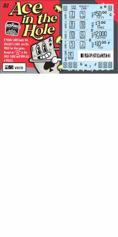 Ace In The Hole scratchcard - game number #1867 - front-scratched