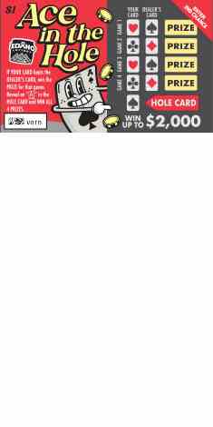 Ace In The Hole scratchcard - game number #1867 - front