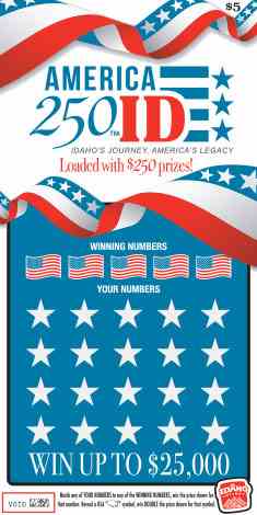 America 250 (Idaho) scratchcard - game number #1917 - front