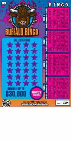 Buffalo Bingo scratchcard - game number #1817 - front