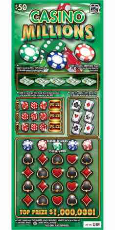 Casino Millions scratchcard - game number #1828 - front