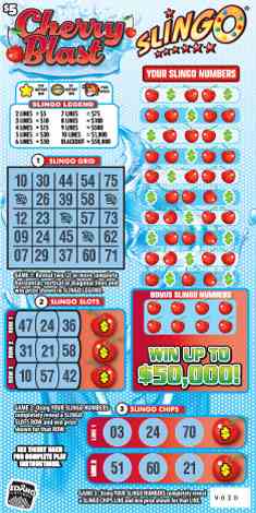 Cherry Blast Slingo scratchcard - game number #1903 - front