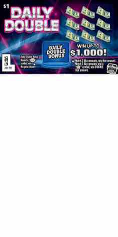 Daily Double scratchcard - game number #1853 - front