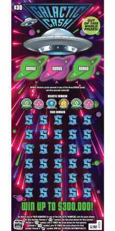 Galactic Cash scratchcard - game number #1854 - front