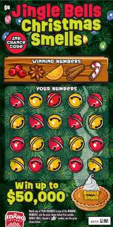 Jingle Bells Christmas Smells scratchcard - game number #1882 - front