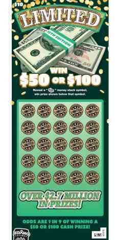 Limited 15Th Edition scratchcard - game number #1813 - front