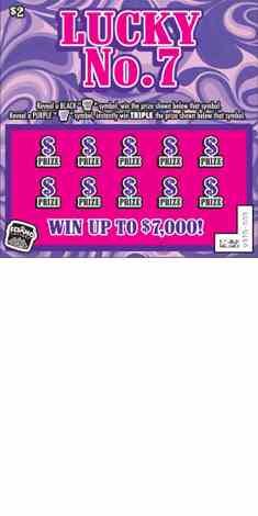Lucky No. 7 scratchcard - game number #1894 - front