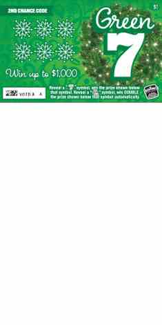 Red 7, Green 7 scratchcard - game number #1879 - front